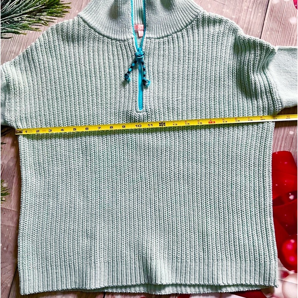 Lisa Todd High Life Half-Zip Long-Sleeve Sweater Back Stripes - Picture 5 of 12